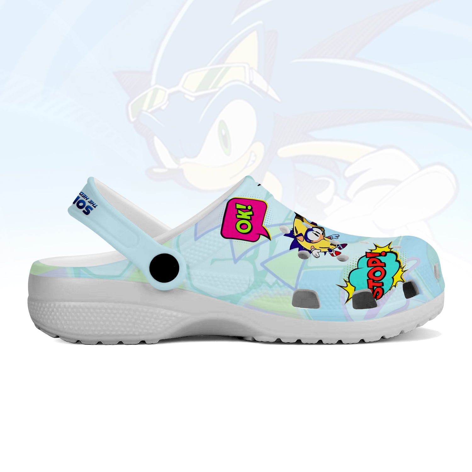 Sonic the Hedgehog Crocs Crocband Clogs Shoes Comfortable For Men Women
