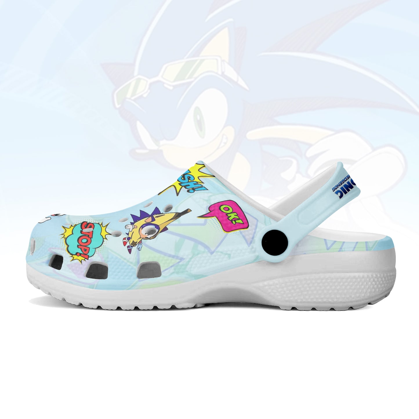 Sonic the Hedgehog Crocs Crocband Clogs Shoes Comfortable For Men Women
