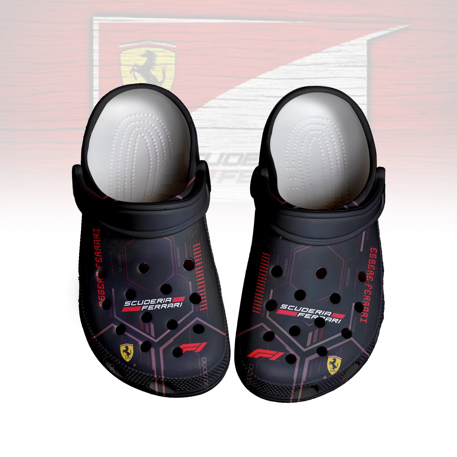 Scuderia Ferrari F1 team Crocs Crocband Clogs Shoes Comfortable For Men Women