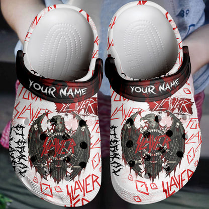 Slayer Band Crocs Crocband Clogs Shoes Comfortable For Men Women