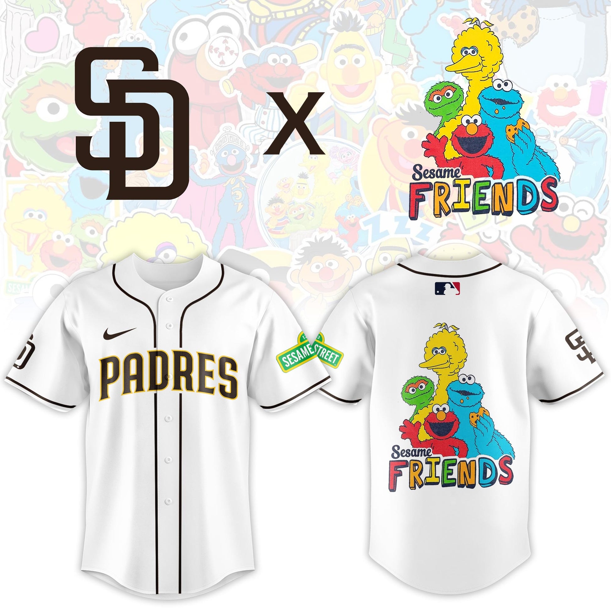 San Diego Padres 2025 Sesame Street Night Limited Jersey