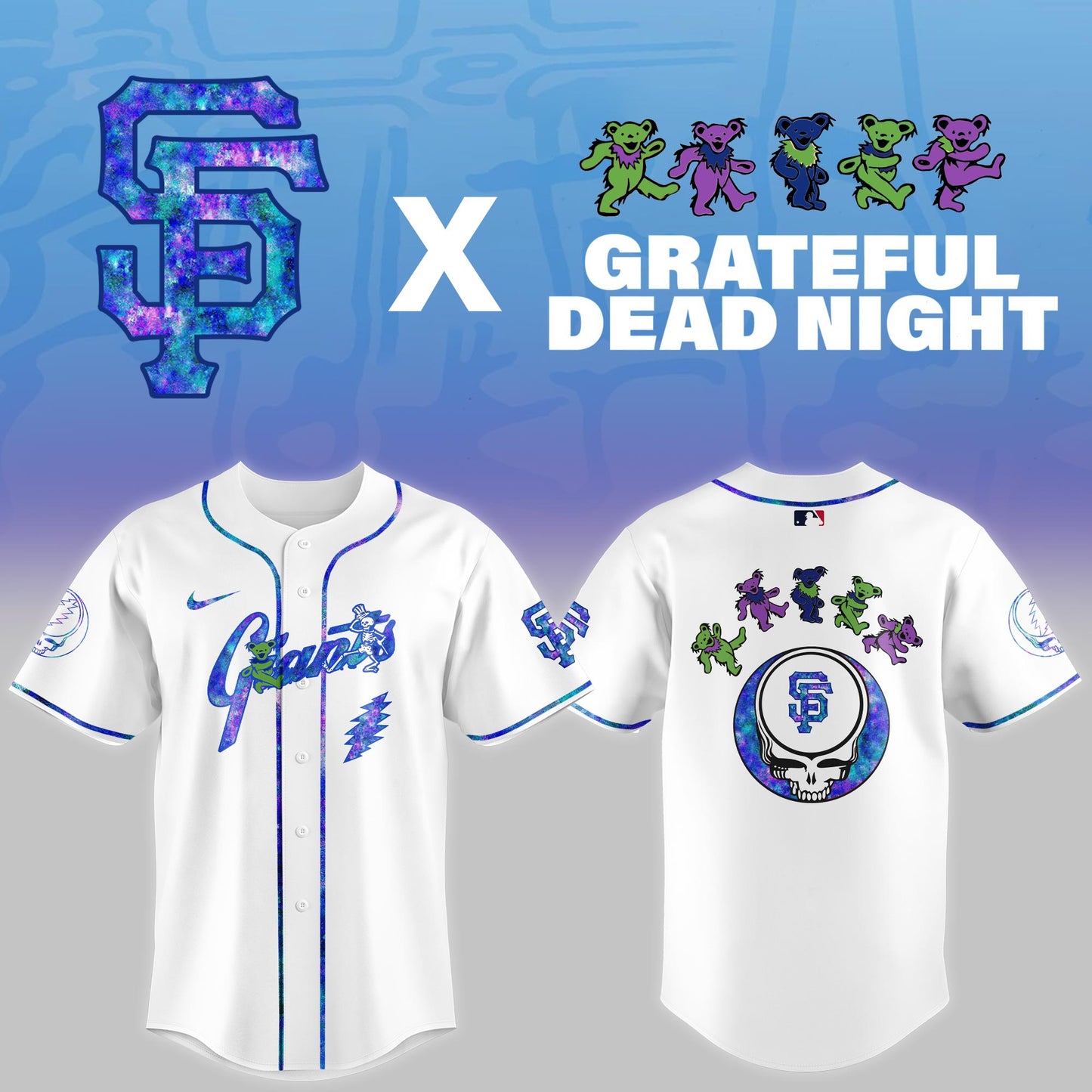 .San Francisco Giants 2025 Grateful Dead Night Limited Jersey
