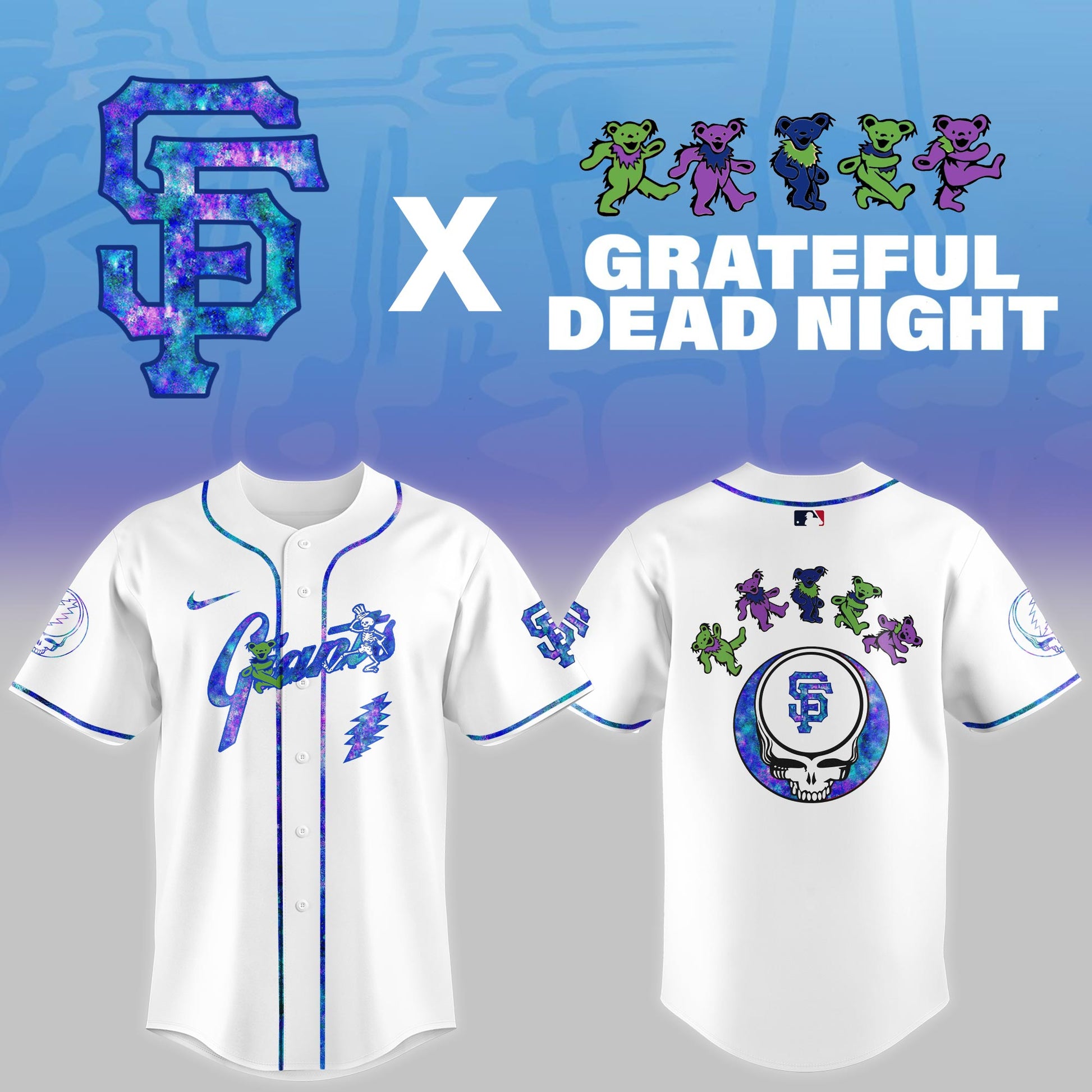 .San Francisco Giants 2025 Grateful Dead Night Limited Jersey