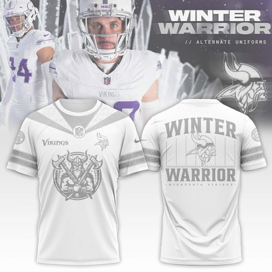 Premium Minnesota Vikings Merch - Minnesota Vikings Football Winter Warrior Limited Edition T-Shirt 2025 - Gear Up For Game Day