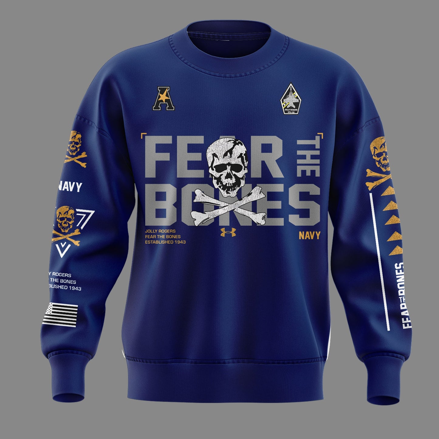 Special New Jolly Rogers Navy Midshipmen Sweatshirt