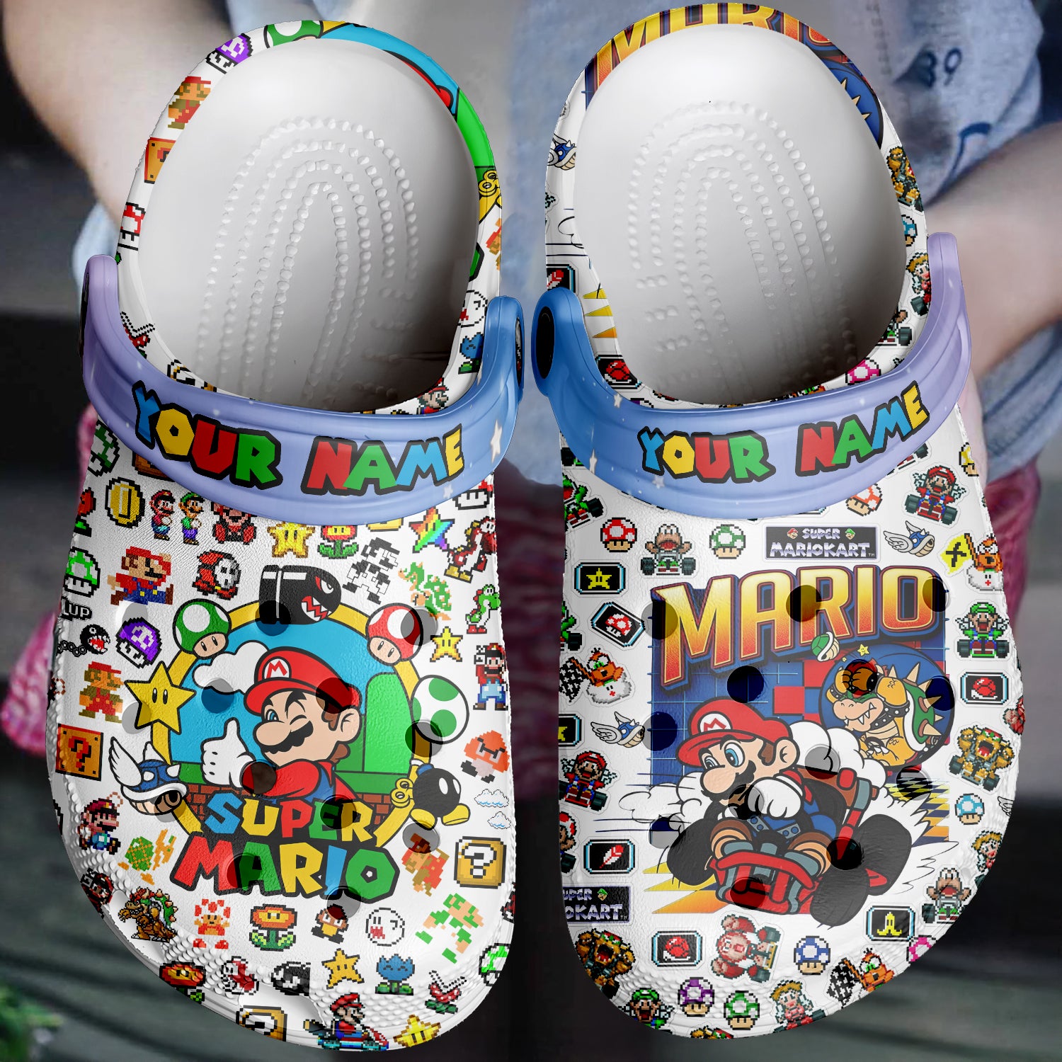 Super Mario Crocs Crocband Clogs Shoes Comfortable For Men Women
