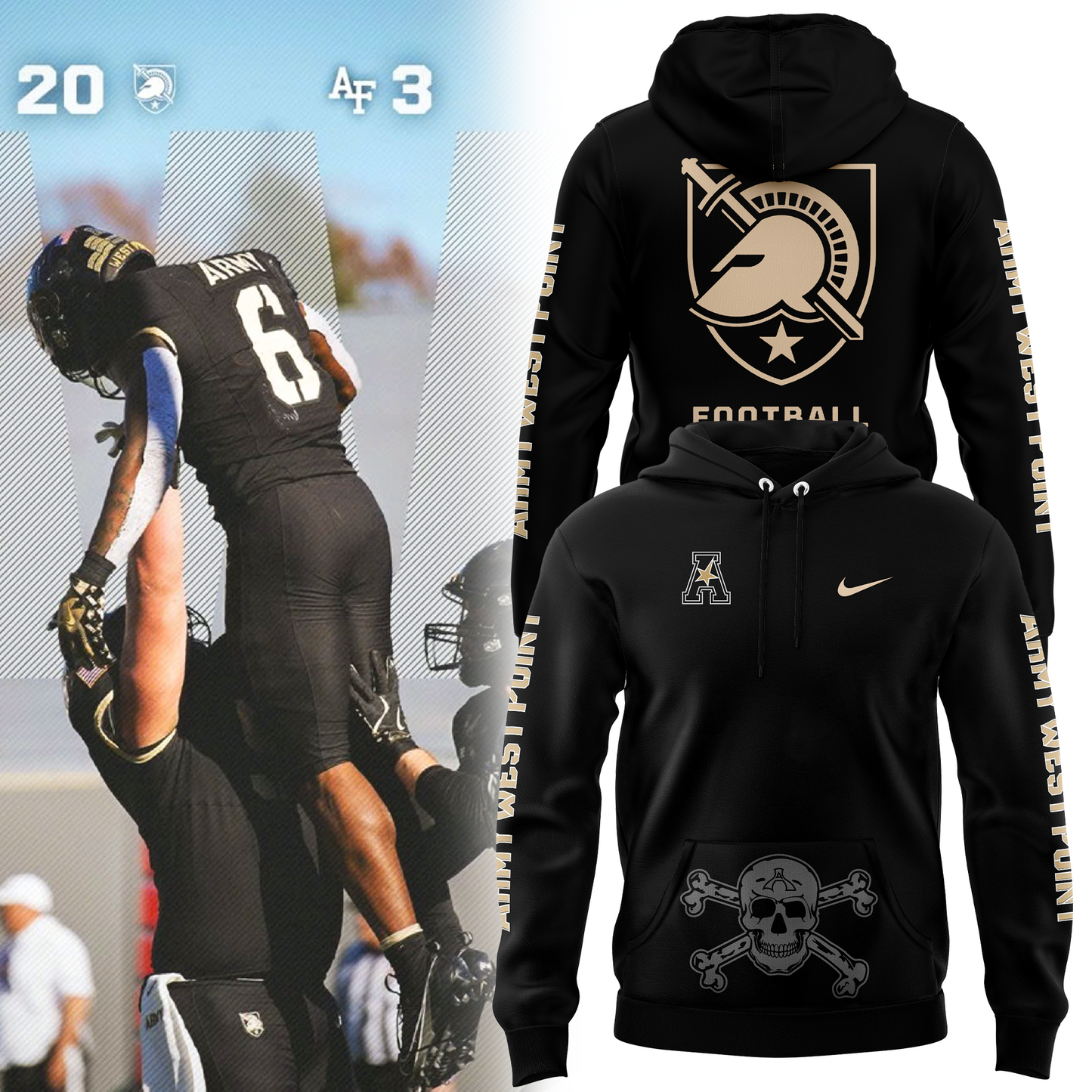 Army Black Knights football New 2024 Hoodie