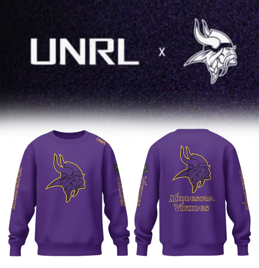 Premium Minnesota Vikings Merch - Limited Edition Viking x UNRL Vol 4 Sweatshirt 2025 - Gear Up For Game Day