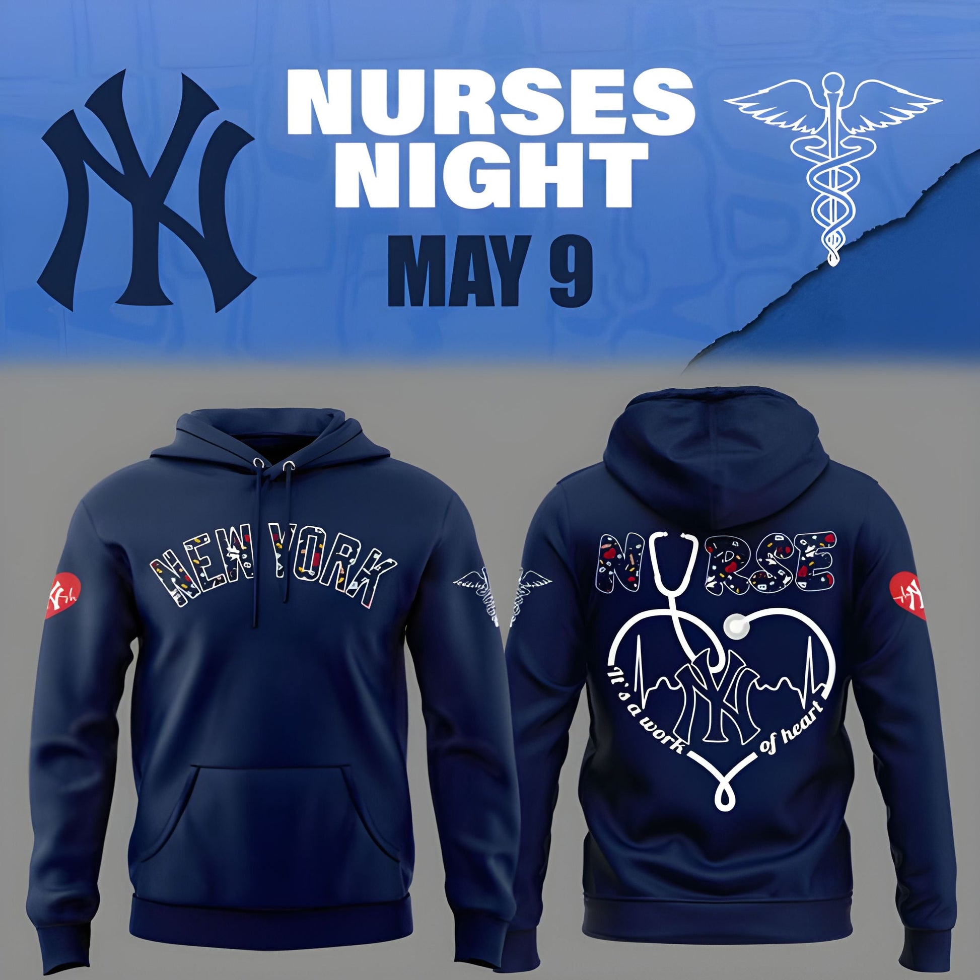 New York Yankees NURSES NIGHT Hoodie