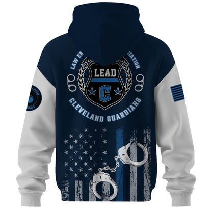 . Cleveland Guardians MLB x Law Enforcement Appreciation Day Hoodie Limited
