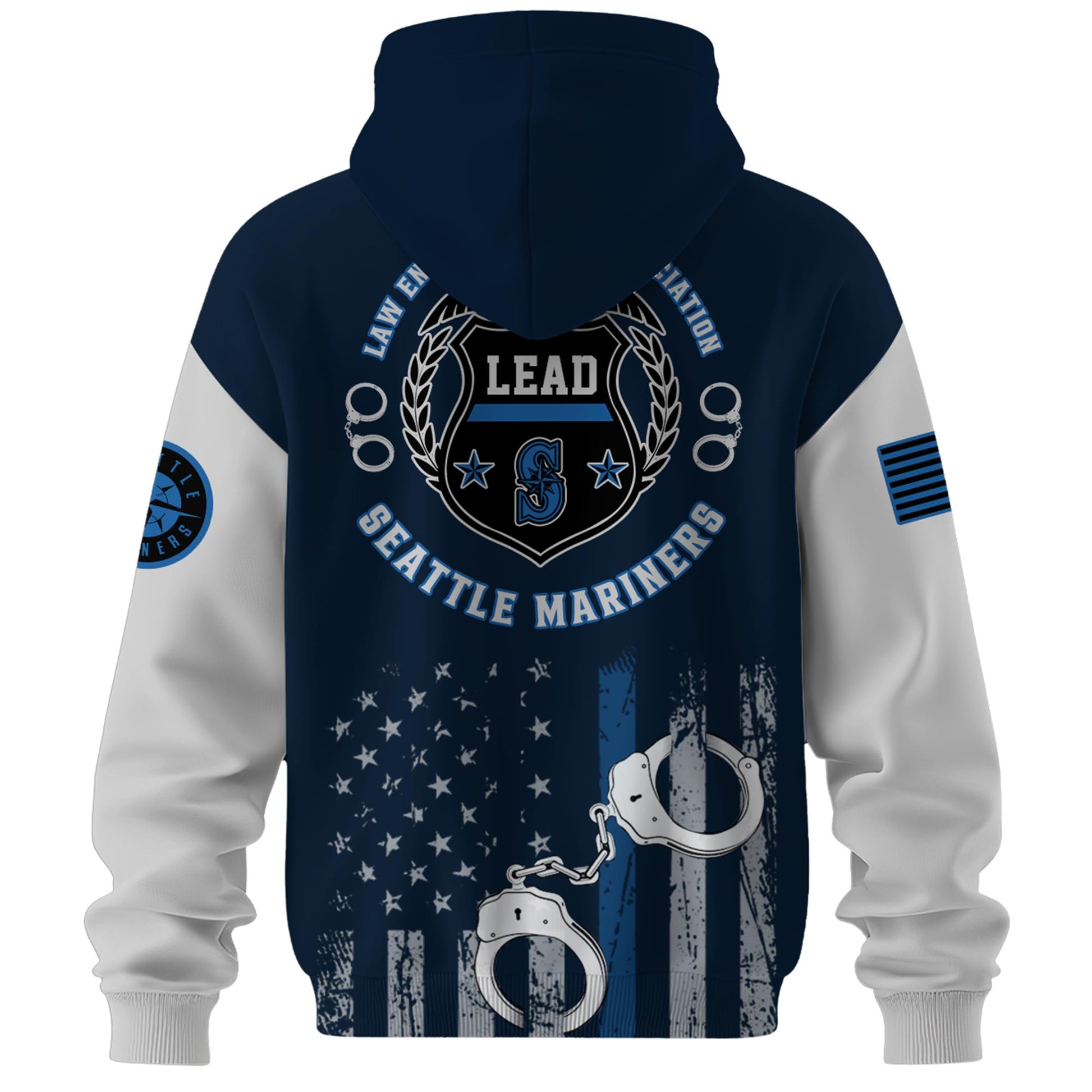 . Seattle Mariners MLB x Law Enforcement Appreciation Day Hoodie Limited