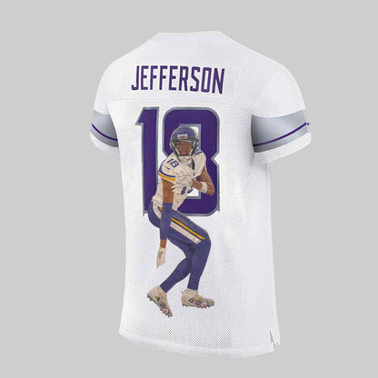 Premium Minnesota Vikings Merch - Minnesota Vikings Football 2025 Limited Edition “Winter Warrior” -  Jersey - Justin Jefferson - Gear Up For Game Day