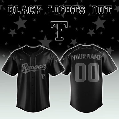 Texas Rangers x Black Lights Out Limited Edition Jersey 2025