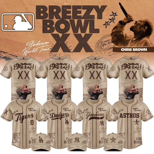 Chris Brown Breezy Bowl XX World Tour 2025 Jersey Editions Limited Brown