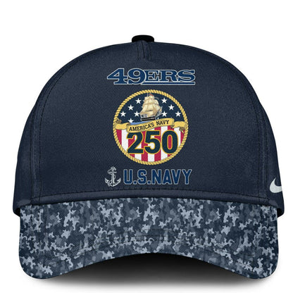 San Francisco 49ers Navy 250th Birthday Hoodie Limited Edions