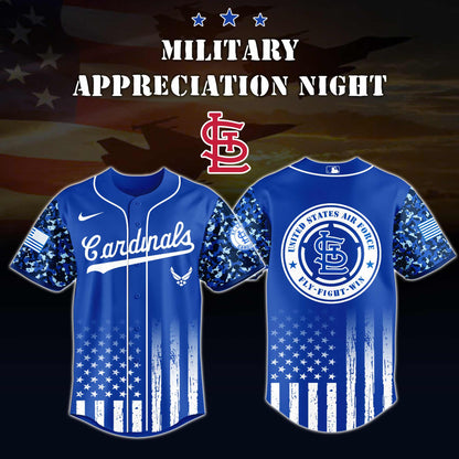 _St.Louis Cardinals MLB x Air Force Military Appreciation Night Jersey Editions Limited 2025 V4