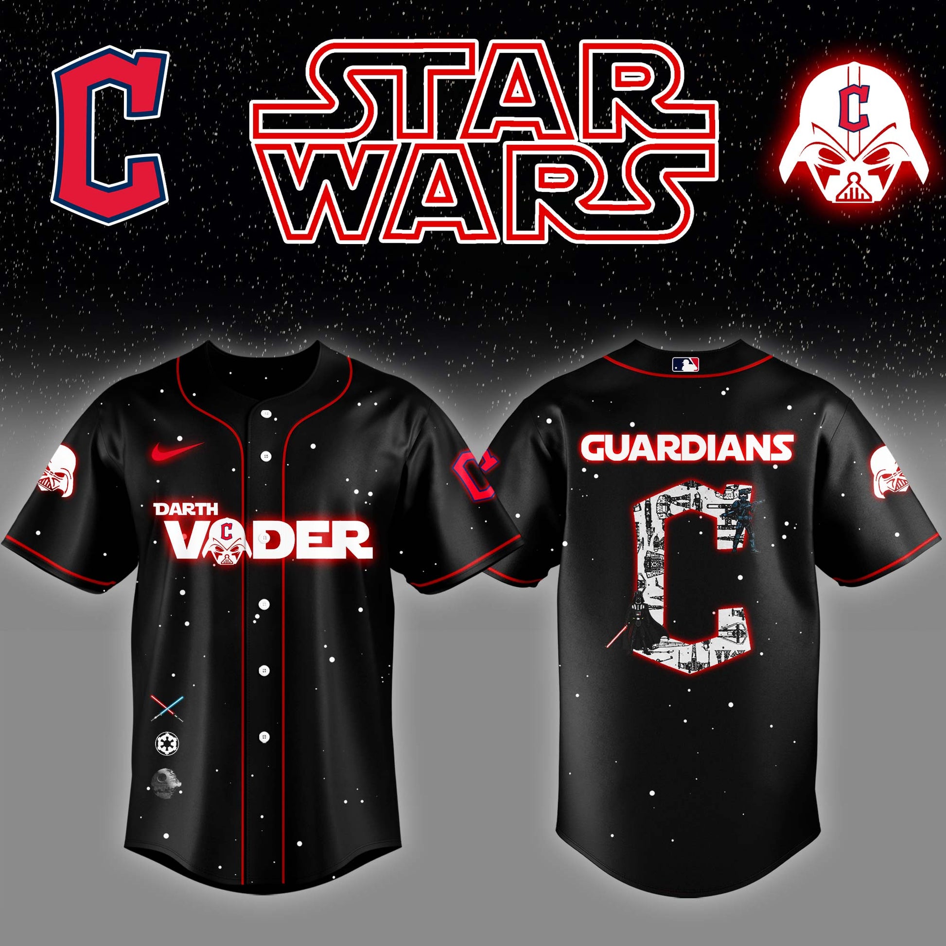 Cleveland Guardians x Stars Wars Darth Vader Night Baseball Jersey Editions Limited v2