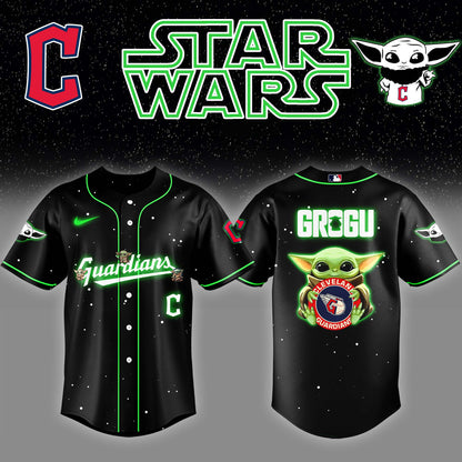 Cleveland Guardians x Stars Wars Grogu Night Baseball Jersey Editions Limited v3