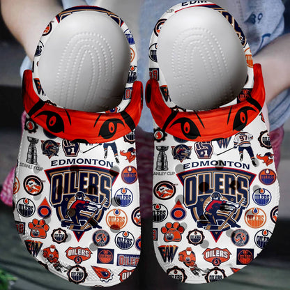 Edmonton Oilers NHL Crocs Crocband Clogs Shoes Comfortable For Men Women