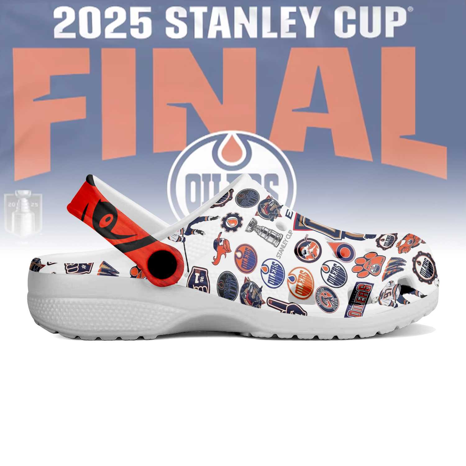 Edmonton Oilers NHL Crocs Crocband Clogs Shoes Comfortable For Men Women