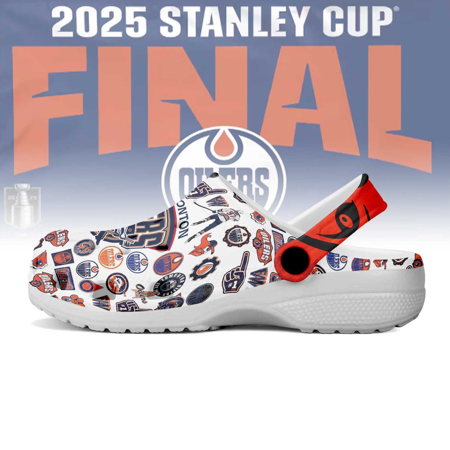 Edmonton Oilers NHL Crocs Crocband Clogs Shoes Comfortable For Men Women