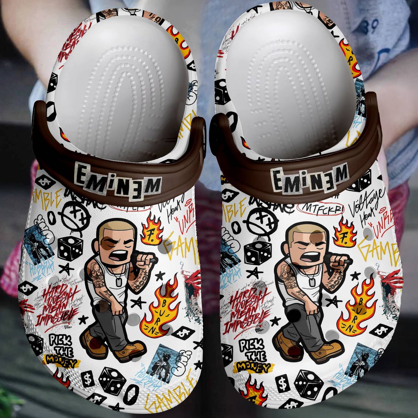 Eminem Crocs Crocband Clogs Shoes Comfortable For Men Women