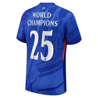 Chelsea Cup Home Match Shirt 2025-26 with World Champions 25