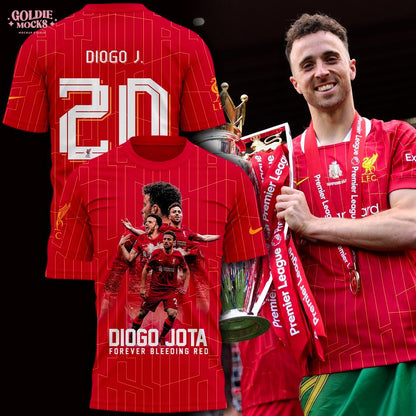 Diogo Jota Forever Bleeding In My Memories T-Shirt