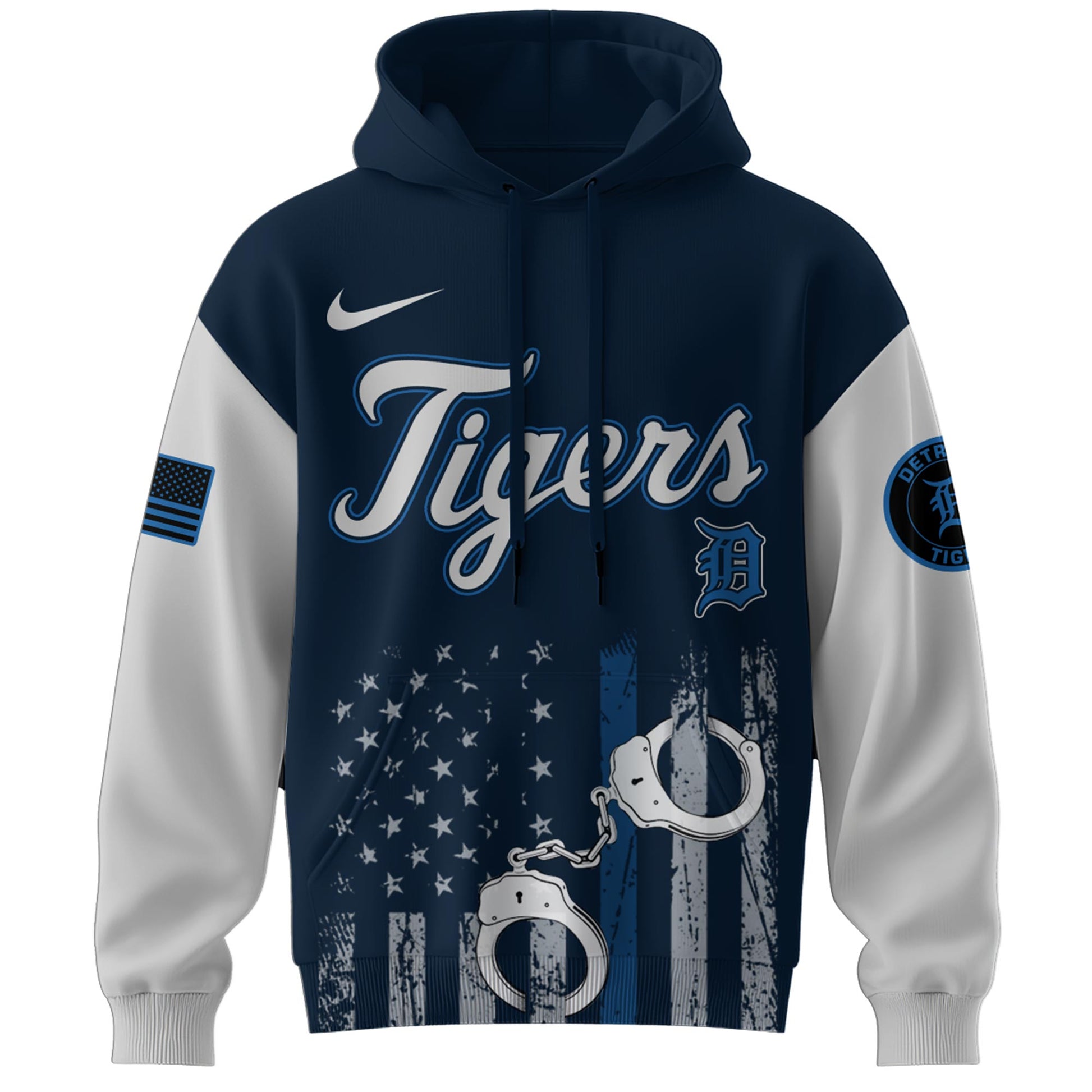 .  Detroit Tigers MLB x Law Enforcement Appreciation Day Hoodie Limited