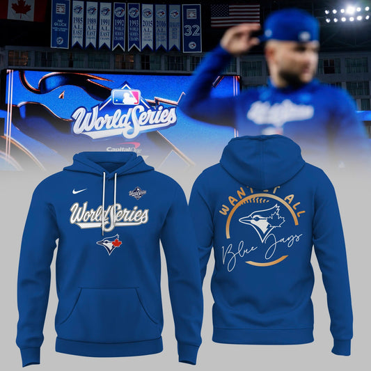 Toronto Blue Jays Royal 2025 World Series Collection Therma Fleece Hoodie v5