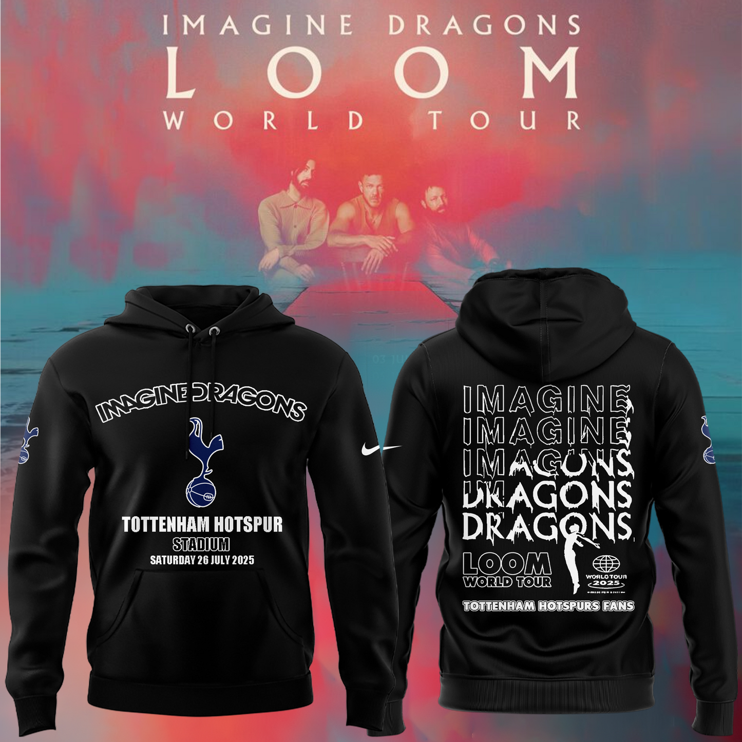 Special New Edition Tottenham Hotspur x Imagine Dragons Hoodie 2025