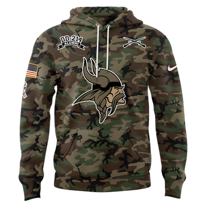 Premium Minnesota Vikings Merch - Limited Edition Salute to Service Hoodie - Gear Up For Game Day