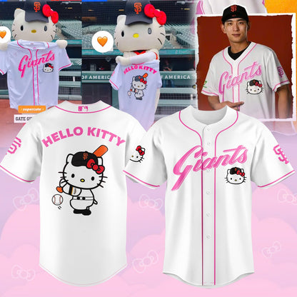 Original Design San Francisco Giants x Hello Kitty 2025 Baseball Jersey