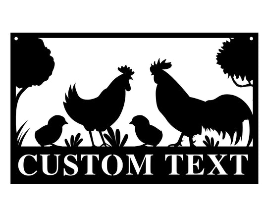 Custom Metal Chicken Coop Sign, Custom Metal Chicken Sign, Custom Metal Chicken Farm Signs, Custom Family Name Metal Sign, Hen House Sign