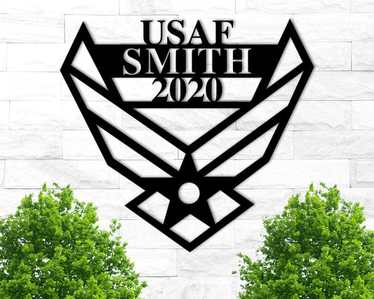 Air Force Graduation Gift, Custom Air Force Metal Sign, Air Force Name Sign, Personalized USAF Wall Decor, Air Force Retirement Gifts