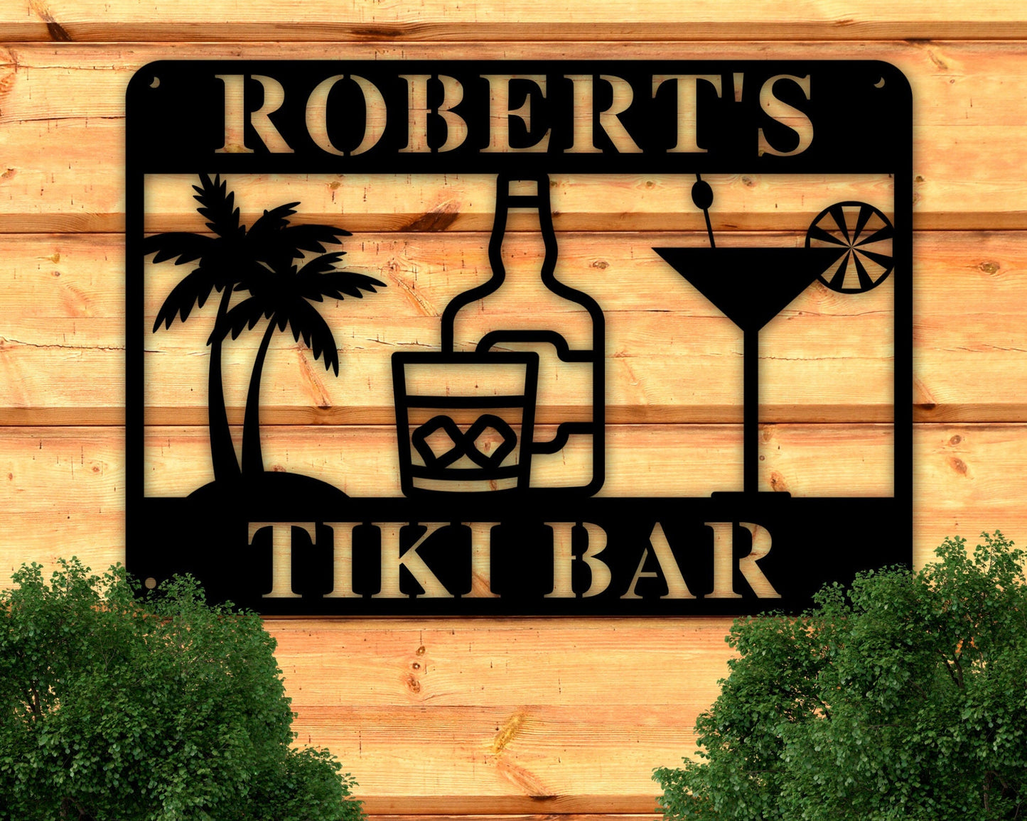 Personalized Metal Sign Outdoor, Outdoor Kitchen Sign, Personalized Bar Sign, Bar Sign for Home Bar