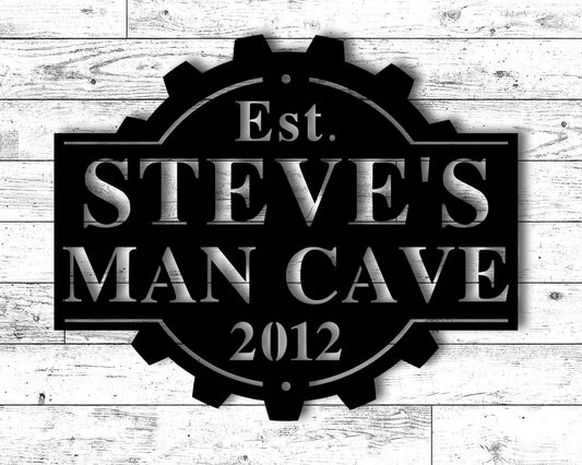 Custom Metal Man Cave Sign, Man Cave Decor, Man Cave Metal Signs, ManCave Sign, Personalized Man Cave Sign Metal, Custom Man Cave Sign