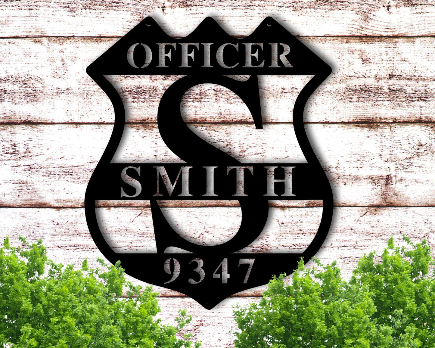 Police Sign Personalized, Police Officer Gift, Police Officer Decor, Police Gifts, Last Name Sign, Police Decor, Metal Sign, Metal Wall Art