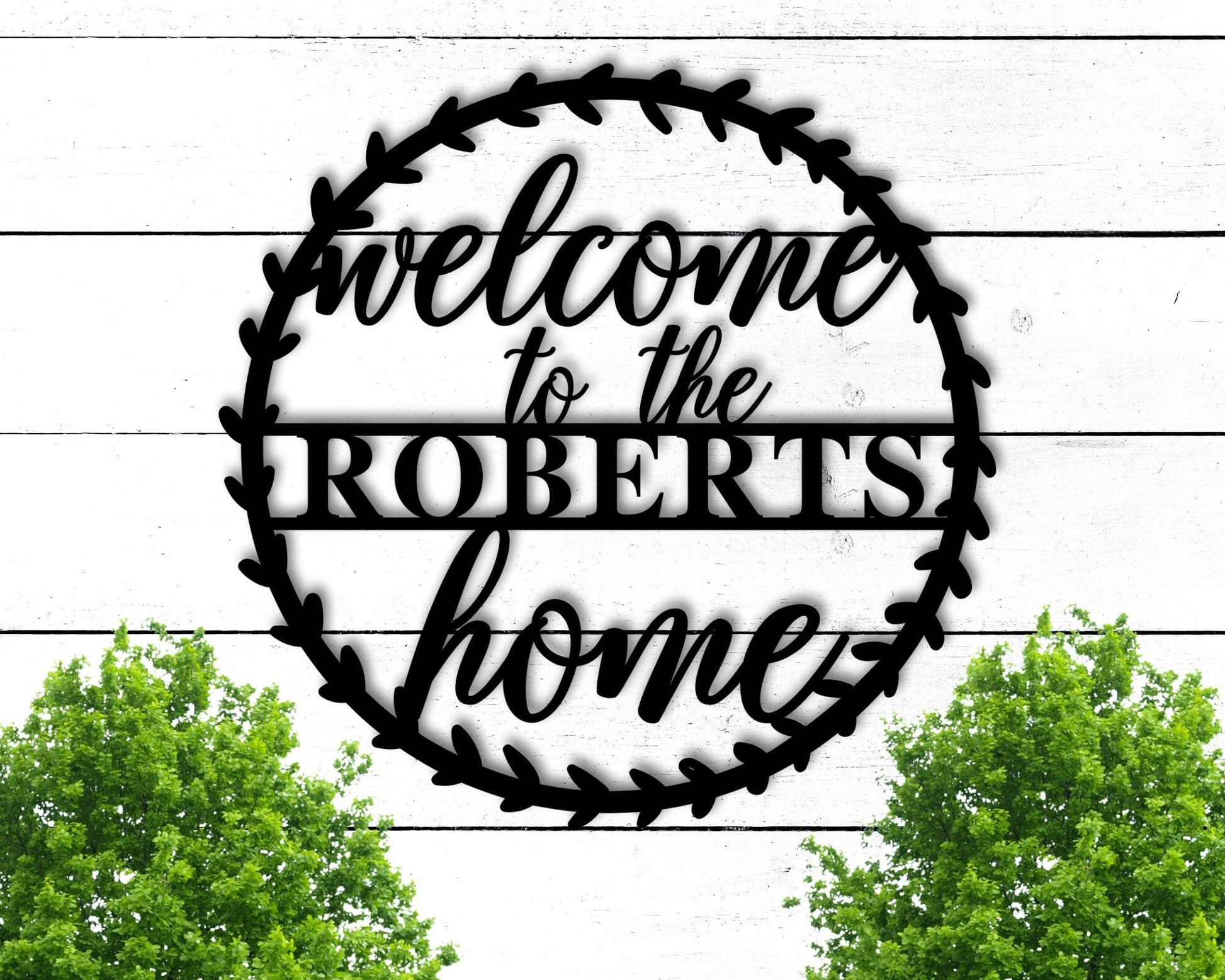 Personalized Welcome to Our Home Metal Sign for Front Porch Welcome Sign Custom Metal Welcome Home Sign Family Name Welcome Last Name Sign