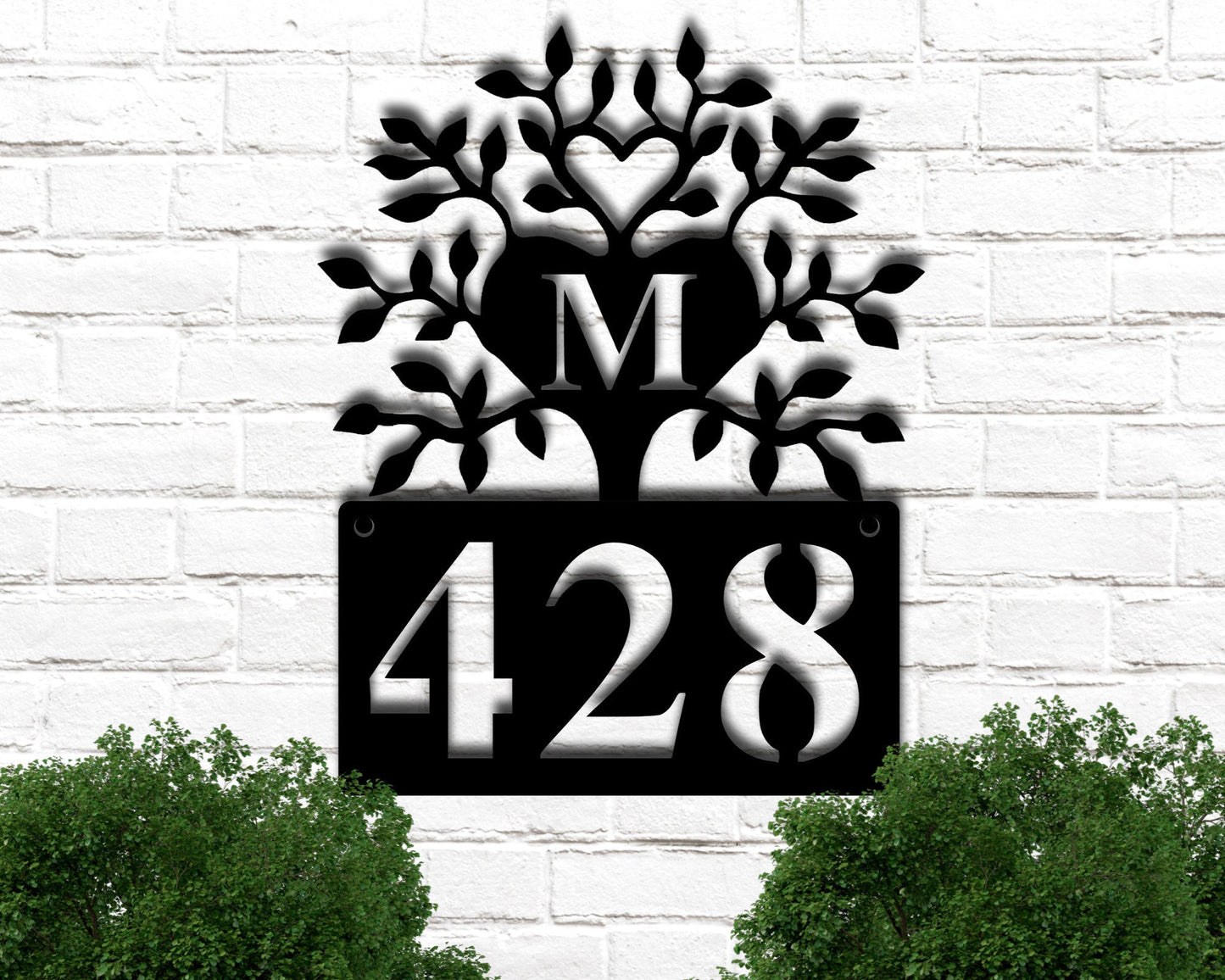 Metal Address Plaque for House, Address Sign, House Number Plaque, Metal Address Numbers, Address Plaque, Front Porch Decor, Metal Signs