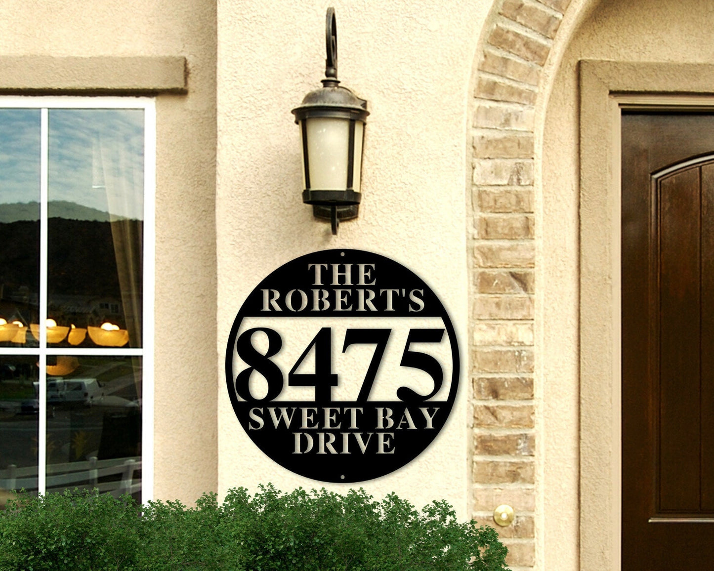 Custom Address Sign, Personalized Address Sign, Round Address Sign, Circle Address Sign, Metal Address Sign, Address Numbers, Address Plaque