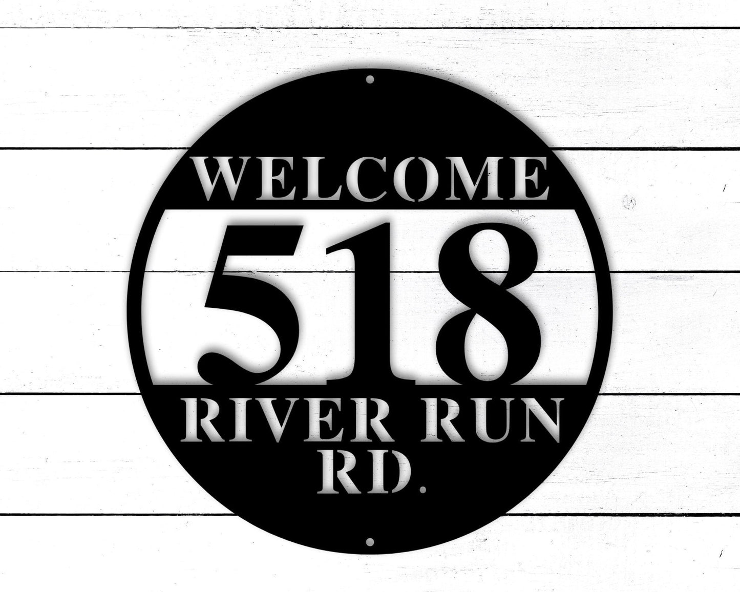 Custom Address Sign, Personalized Address Sign, Round Address Sign, Circle Address Sign, Metal Address Sign, Address Numbers, Address Plaque