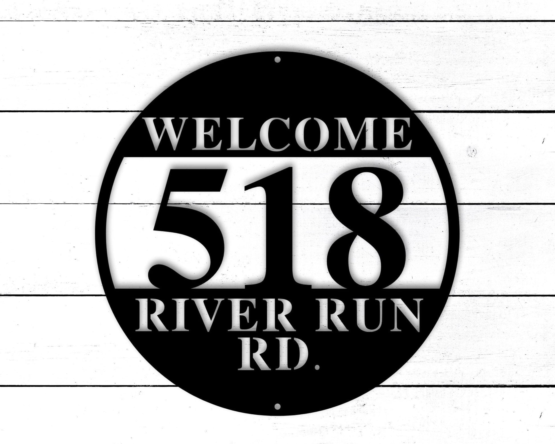 Custom Address Sign, Personalized Address Sign, Round Address Sign, Circle Address Sign, Metal Address Sign, Address Numbers, Address Plaque