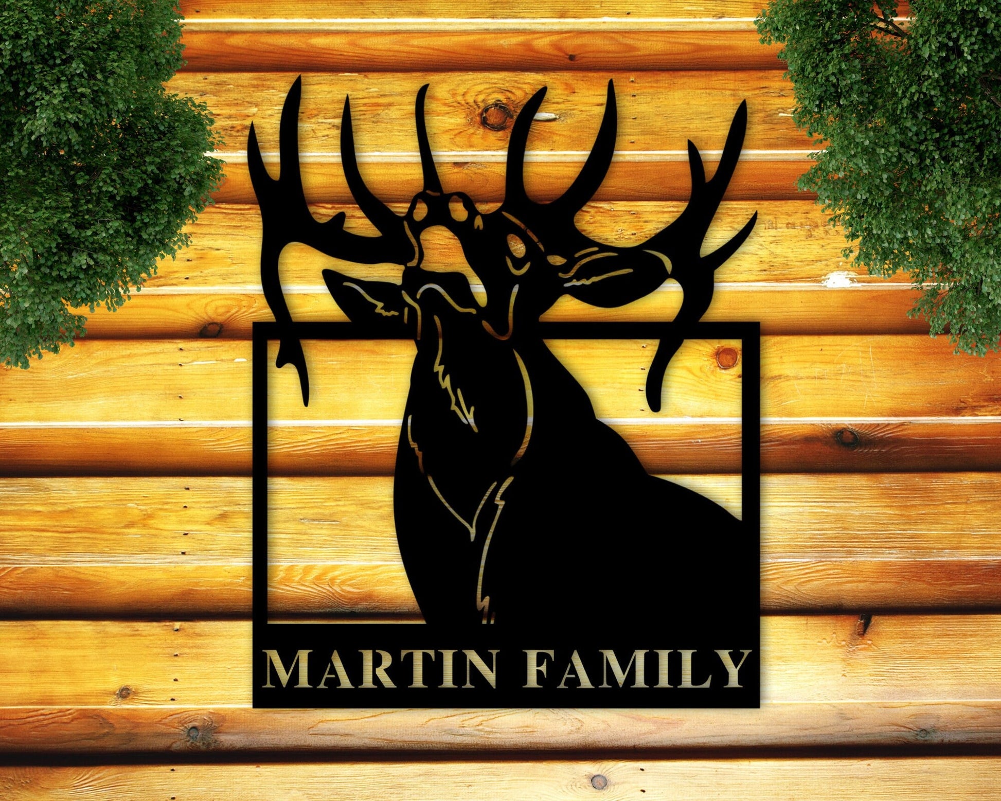 Custom Name Elk Metal Sign, Elk Metal Wall Decor, Family Name Metal Sign, Last Name Sign, Elk Hunter Gift, Elk Porch Sign, Elk Decor,Caribou