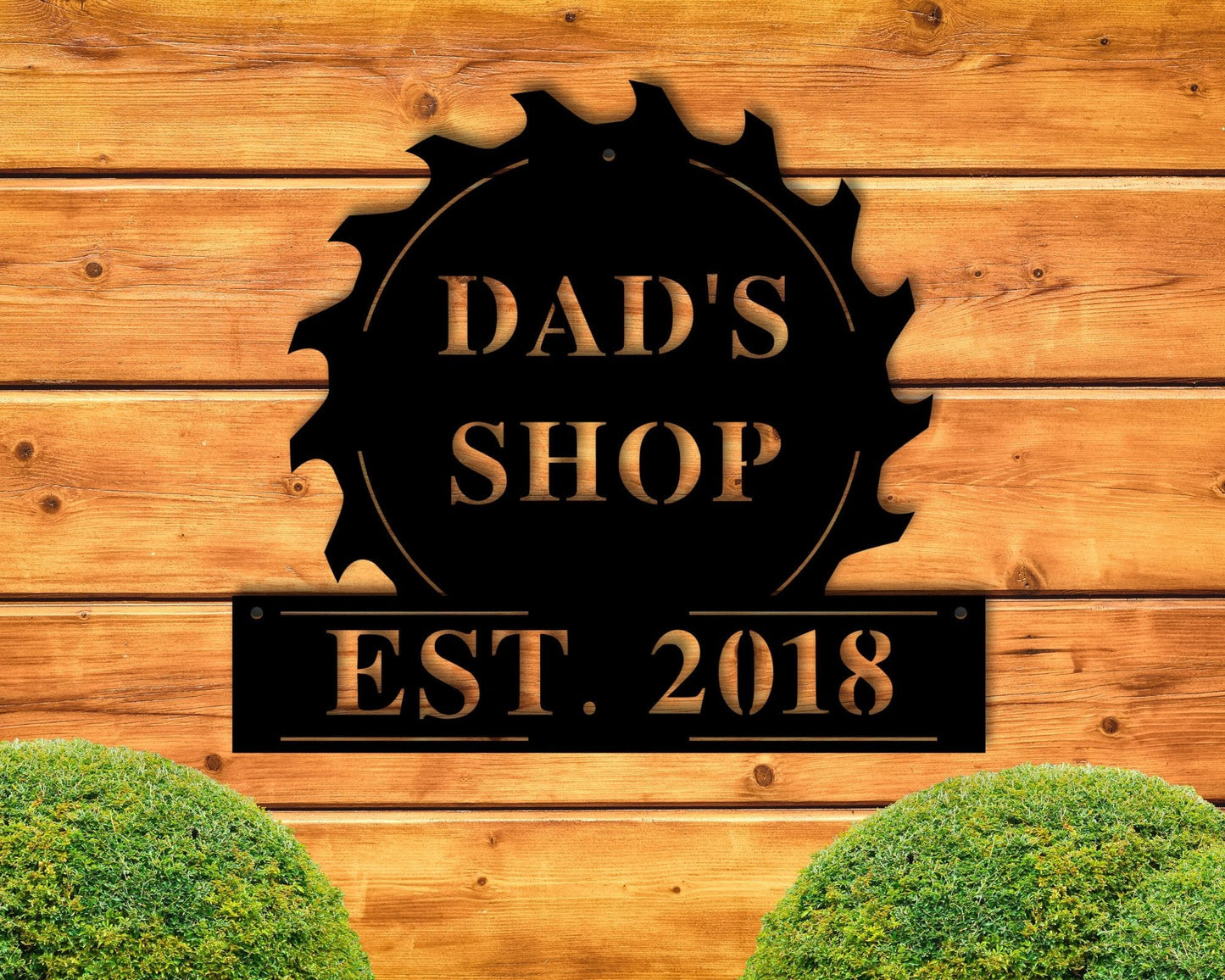 Personalized Workshop Metal Sign, Metal Workshop Sign, Custom Workshop Sign, Garage Sign, Fathers Day Gift, Dad's Workshop Sign, Sawblade