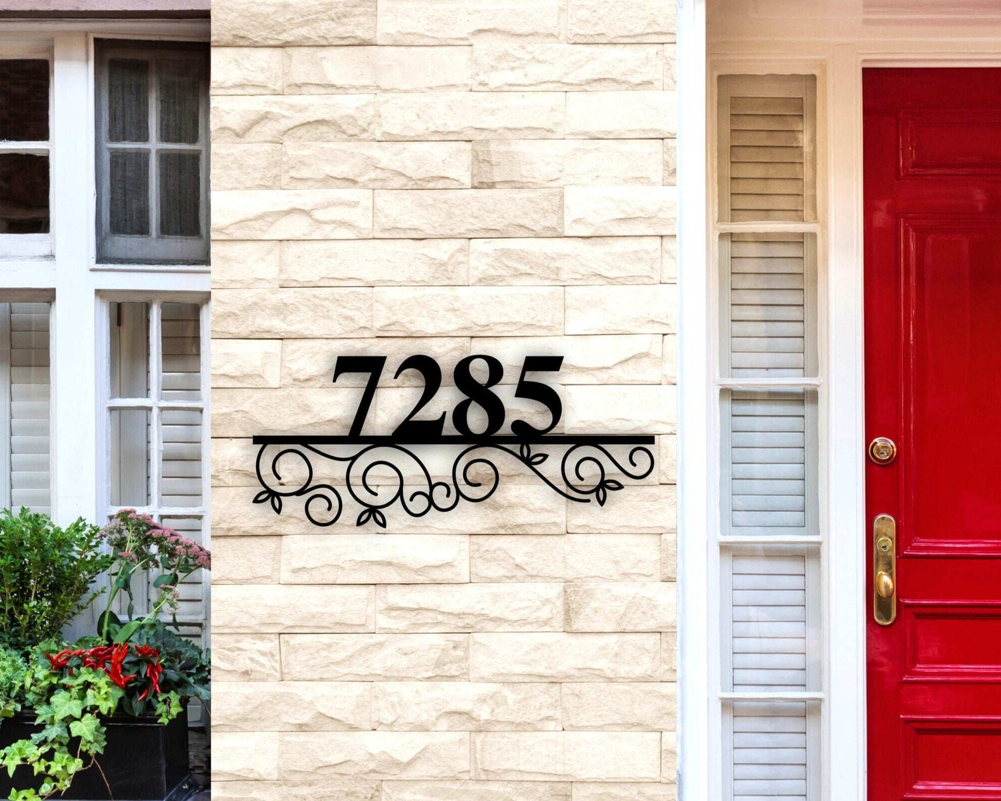 Custom Metal Address Sign, Address Numbers for House, Address Plaque, House Number Plaque Metal Address Numbers Address Plaque House Numbers