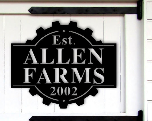 Custom Metal Farm Sign, Personalized Farm Sign, Ranch Metal Sign, Metal Farm Signs Personalized, Family Name Sign, Established Sign for Farm