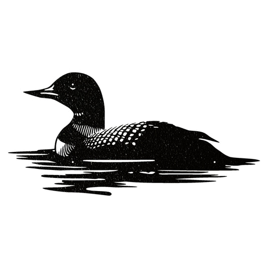 Metal Loon Sign, Loon in Water Lake House Metal Sign, Outdoor Garden Stake, Loon Duck Home Decor, Garden Decor, Housewarming Gift