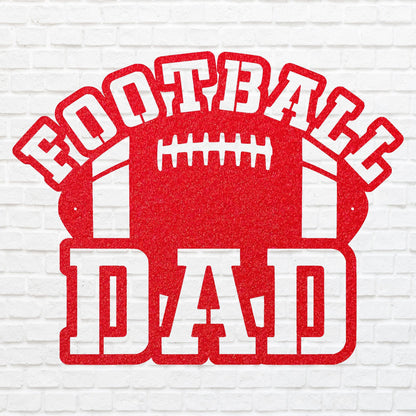 Football Dad Metal Wall Decor, Sports Metal Wall Art, 3d Metal Football Wall Art, Modern Metal Art Farmhouse Decor, Football Gift