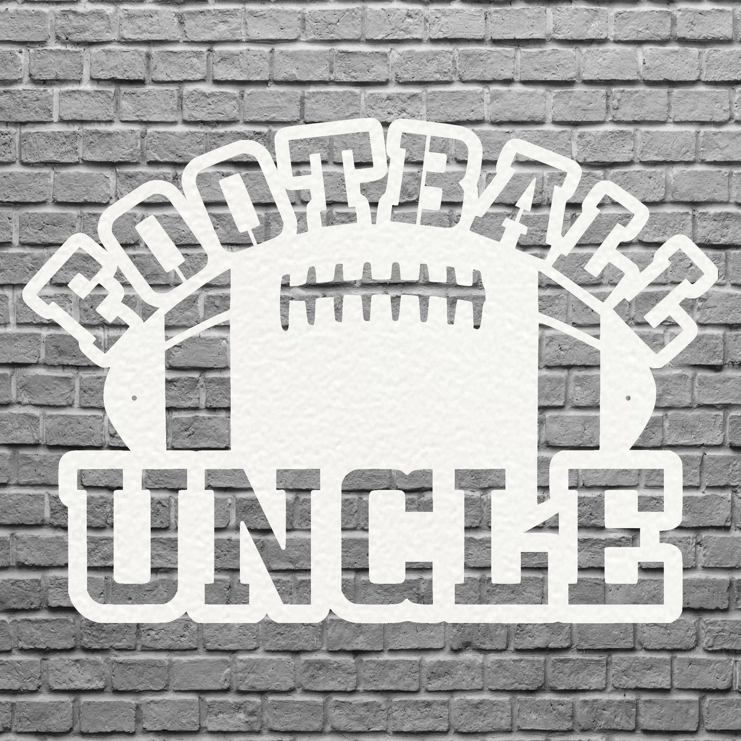 Football Uncle Metal Wall Art, Sports Wall Art, Game Room Decor, Metal Wall Decor, Modern Metal Art Gift For Uncle